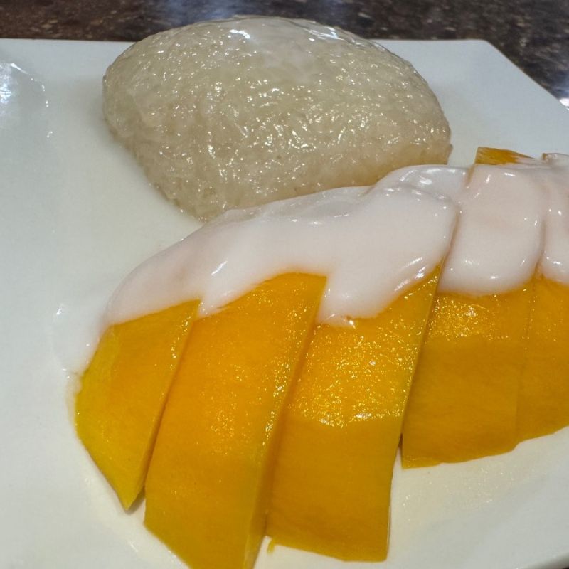 Mango With Sweet Sticky Rice at Akira Asian Grill